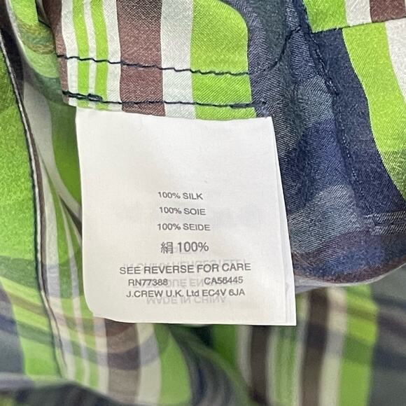 J. Crew Collection Off Shoulder Silk Plaid Dress - Picture 10 of 12